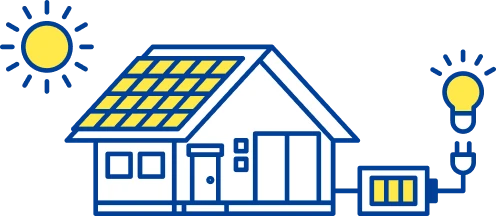 太陽光パネル付きの家